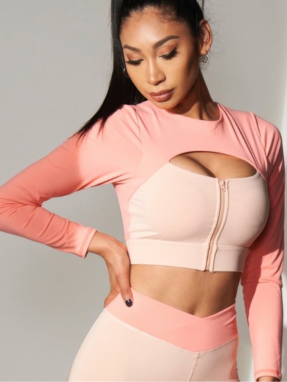 Color Block Activewear Top